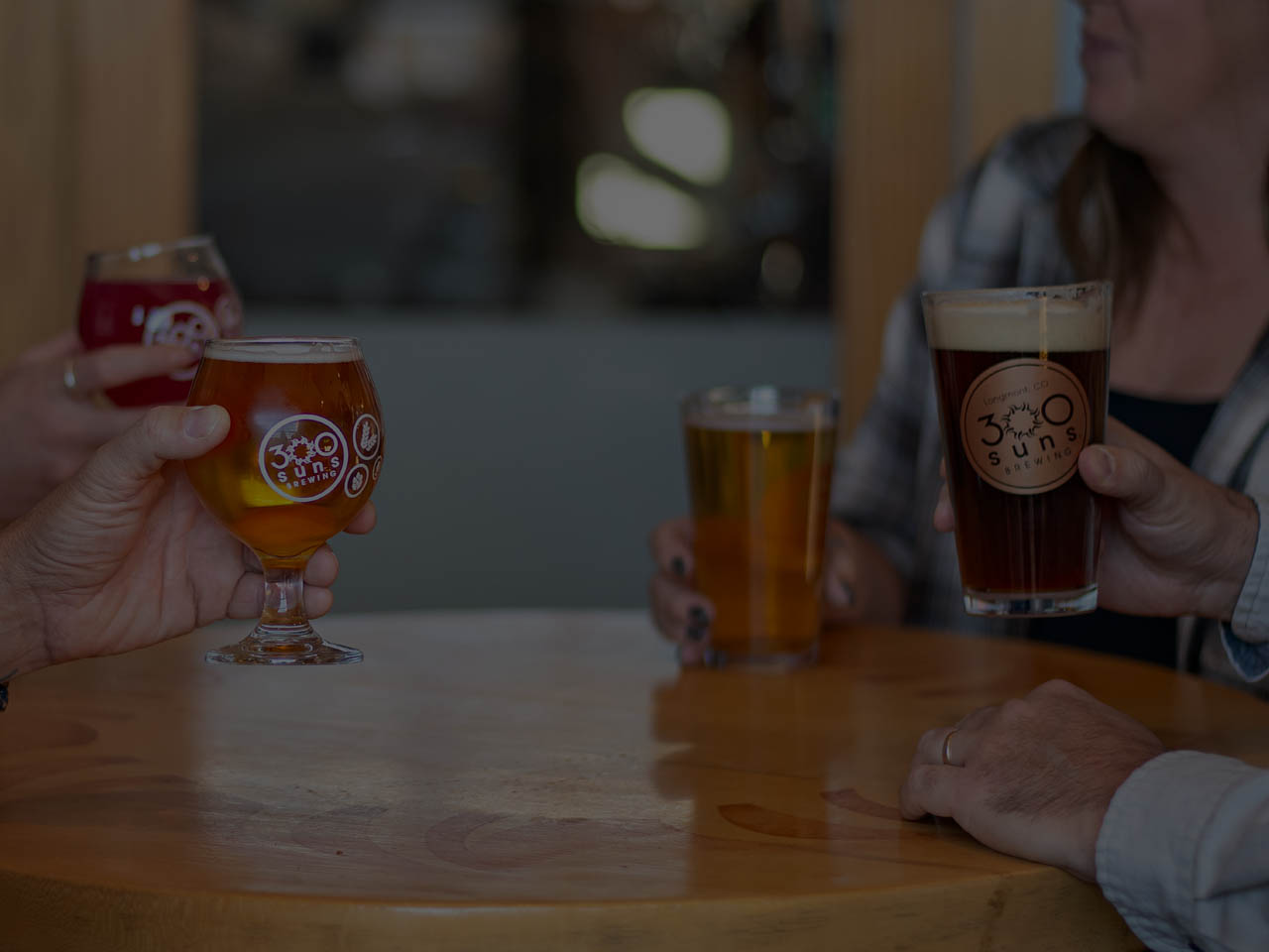 Craft Beer in glasses at table